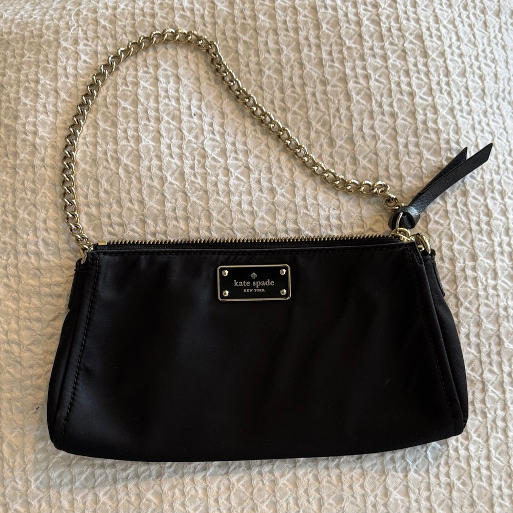 Kate Spade Black Clutch with Chain